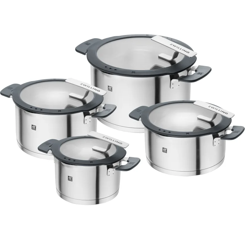 Zwilling Simplify grydesæt 4 dele + 4 låg, rustfrit stål