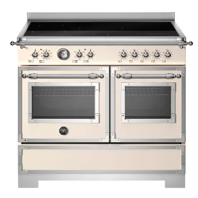 Bertazzoni HER105I2EAVT2 Heritage induktionskomfur 100 cm med 5 zoner og 2 ovne, elfenbenshvid