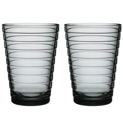 Iittala Aino Aalto glas 33 cl, grå, 2 stk.