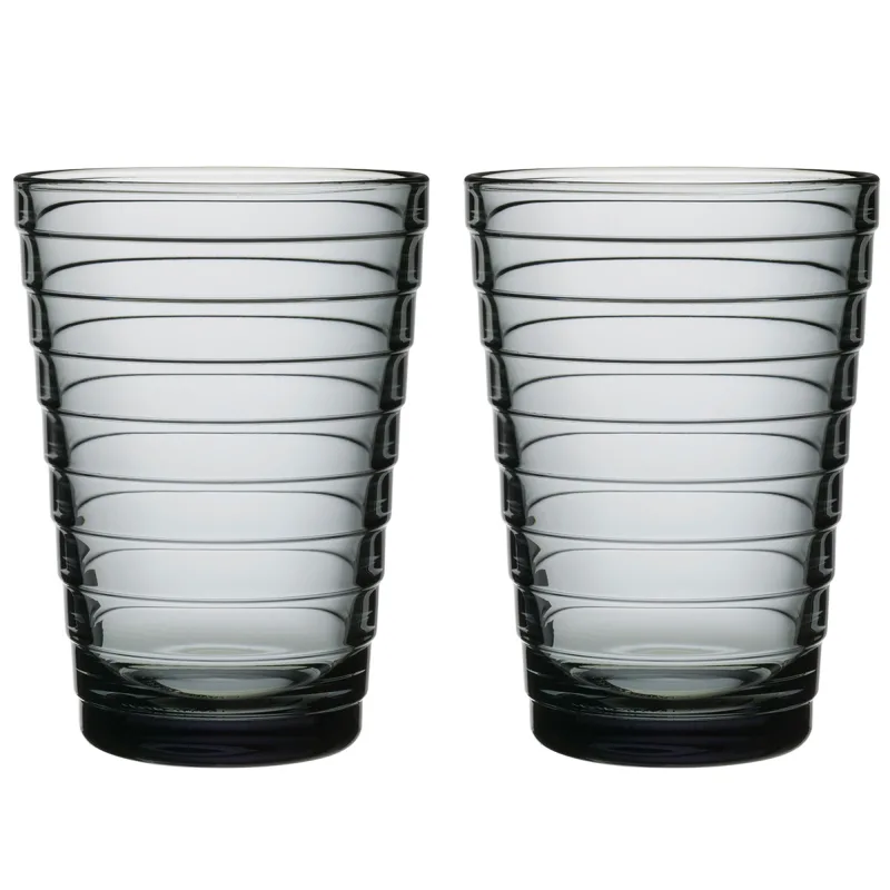 Iittala Aino Aalto glas 33 cl, grå, 2 stk.