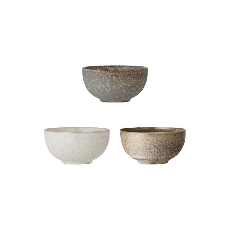 Addison farvede skåle Ø16 cm (3-pak) - Grå