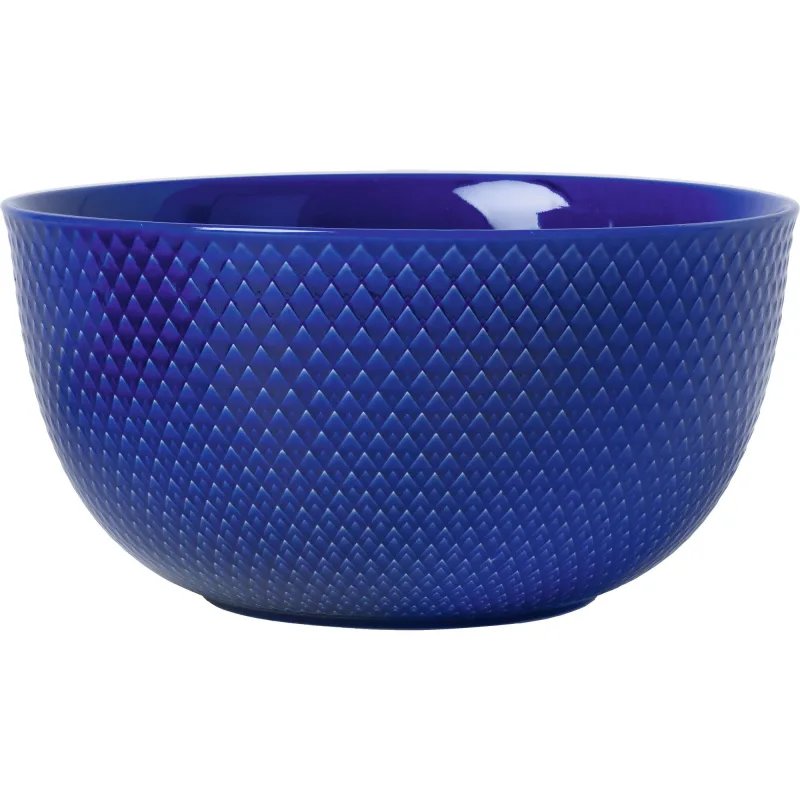Lyngby porcelæn Rhombe Color Serveringsskål Mørk Blå 22 cm