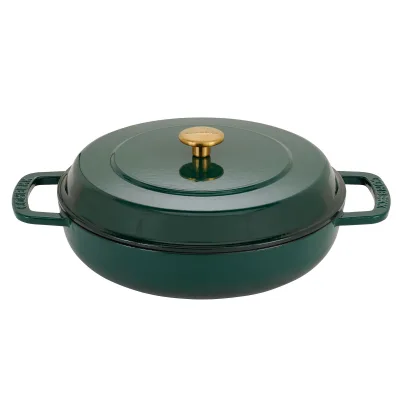 Combekk Lav gryde med låg Ø28 cm/5 liter, grøn