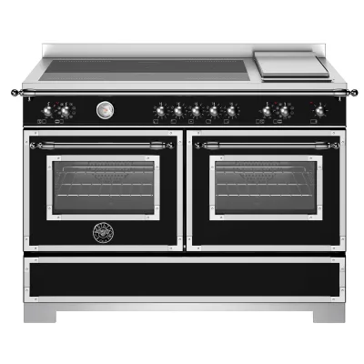 Bertazzoni HER125I2ENET2 Heritage induktionskomfur 120 cm med 5 zoner, elektrisk stegebord og 2 ovne, mat sort