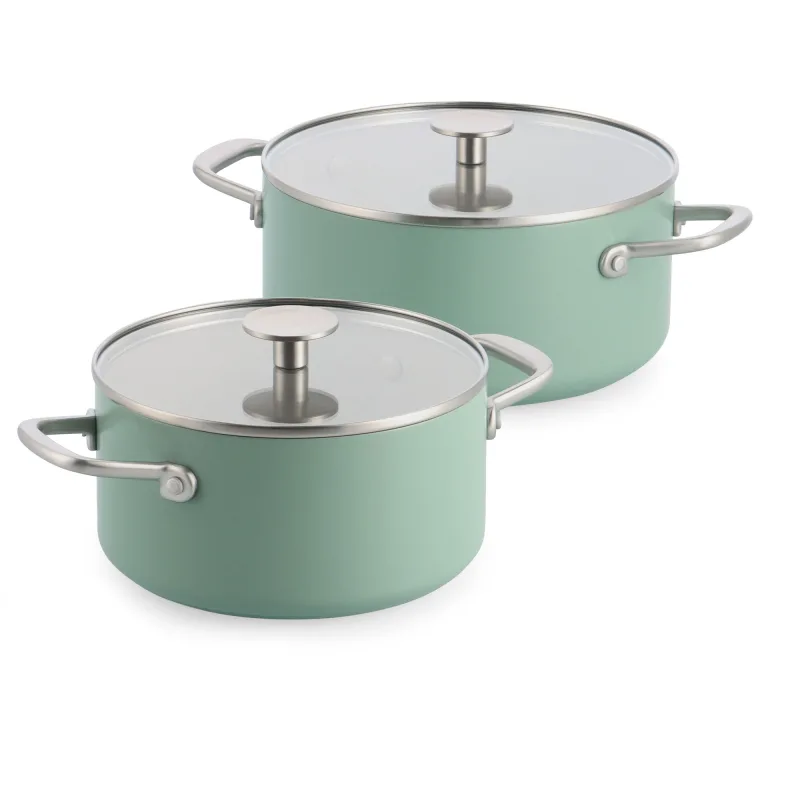 Kitchenaid Advanced Hard Anodized grydesæt 20 & 24 cm, cardamom