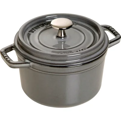 Staub La Cocotte rund støbejernsgryde 14 cm / 0,8 liter, grafitgrå