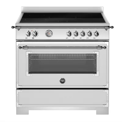 Bertazzoni HER95I1EXT2 Heritage induktionskomfur 90 cm med 5 zoner og 1 ovn, rustfrit stål