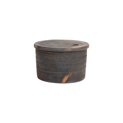 Hazel terrakotta serveringsskål med låg - 23 cm