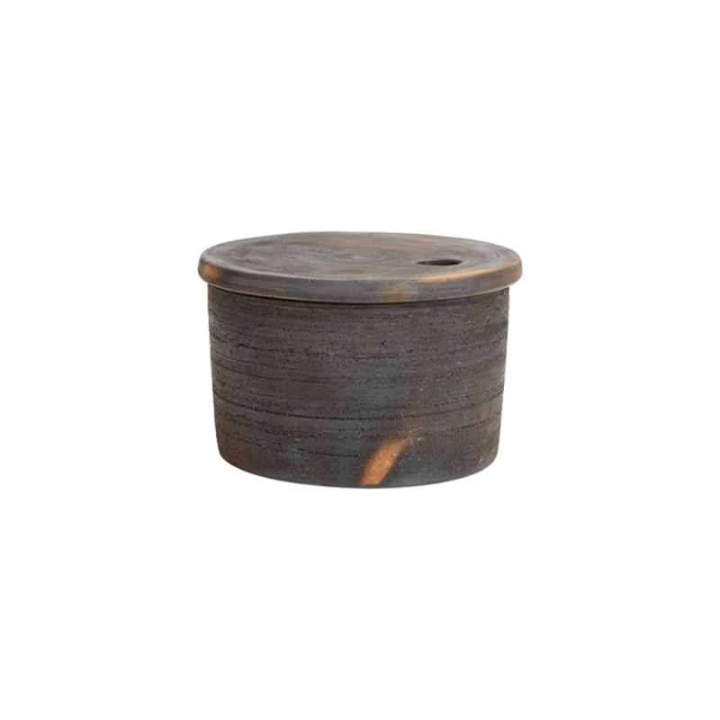Hazel terrakotta serveringsskål med låg - 23 cm