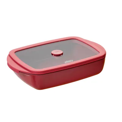 Pebbly Ovnfast form 0,8 liter rektangulær, cherrywood