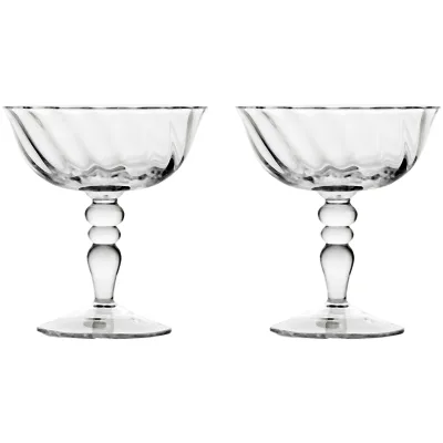 Byon Italian Opacity coupeglas 15 cl, klar, 2 stk.