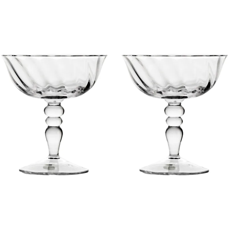 Byon Italian Opacity coupeglas 15 cl, klar, 2 stk.