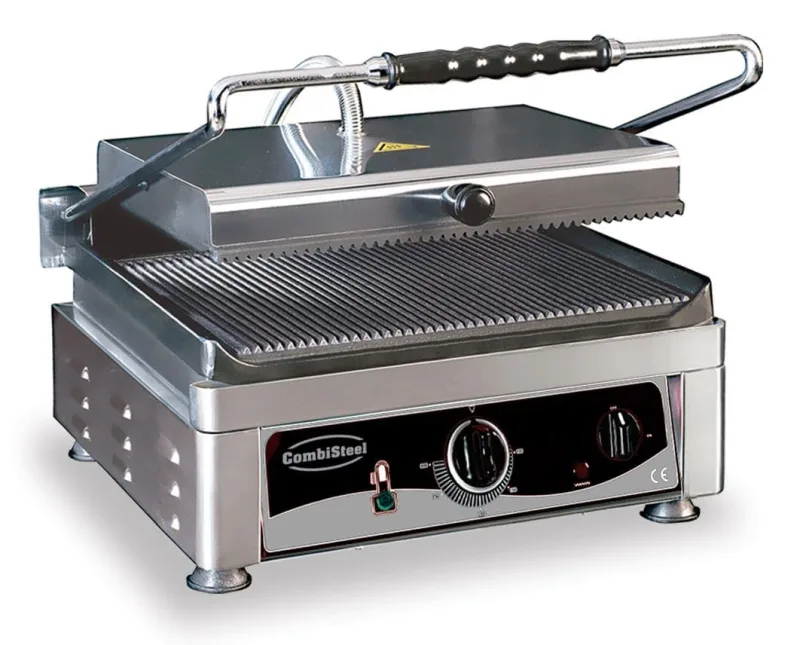 Klemgrill stor - enkelt - Rillet top og bund