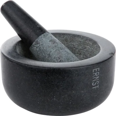 Ernst Morter i sort granit, stor