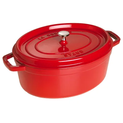 Staub La Cocotte oval støbejernsgryde 27 cm / 3,2 liter, kirsebærrød