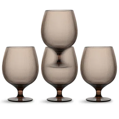 Sagaform Billi ølglas brun, 4 stk.