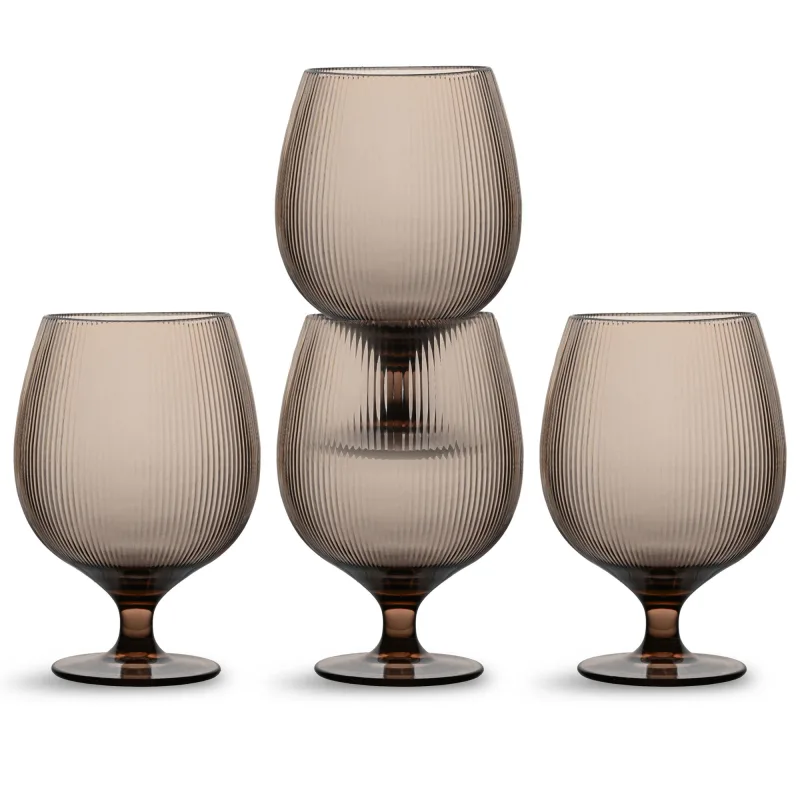 Sagaform Billi ølglas brun, 4 stk.