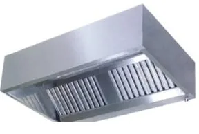 1100mm emhætte i rustfri stål, med motor - Dim.: B 1200 x T 1100 x H 450 mm