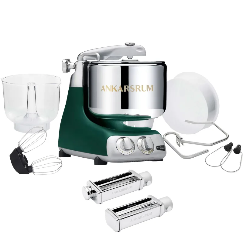 Ankarsrum Assistent Original AKM 6230 køkkenmaskine og pastakit, forest green