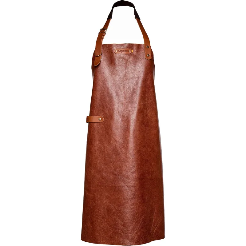 Xapron New York forklæde i cognac-brun, XL