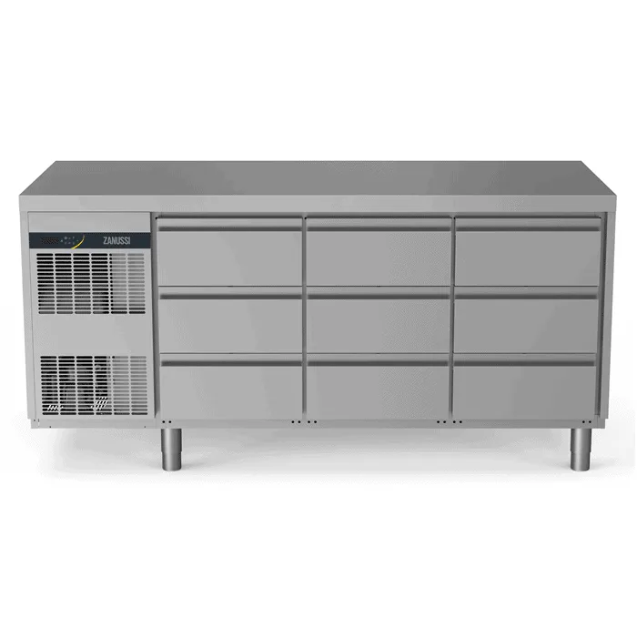 Zanussi kølebord 440L - 9x skuffer