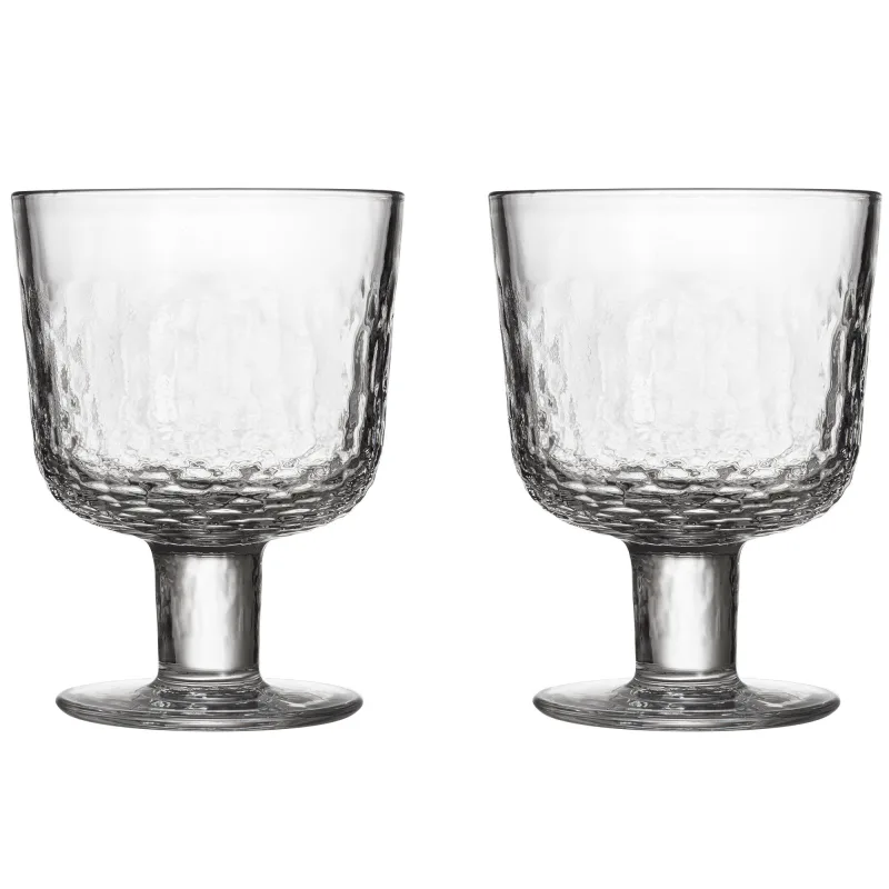 Arabia Mainio glas på fod 30 cl, klar, 2 stk.
