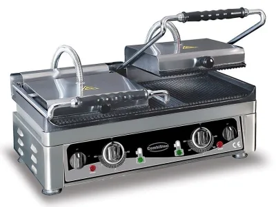 dobbelt klemgrill - combisteel - Rillet top og bund