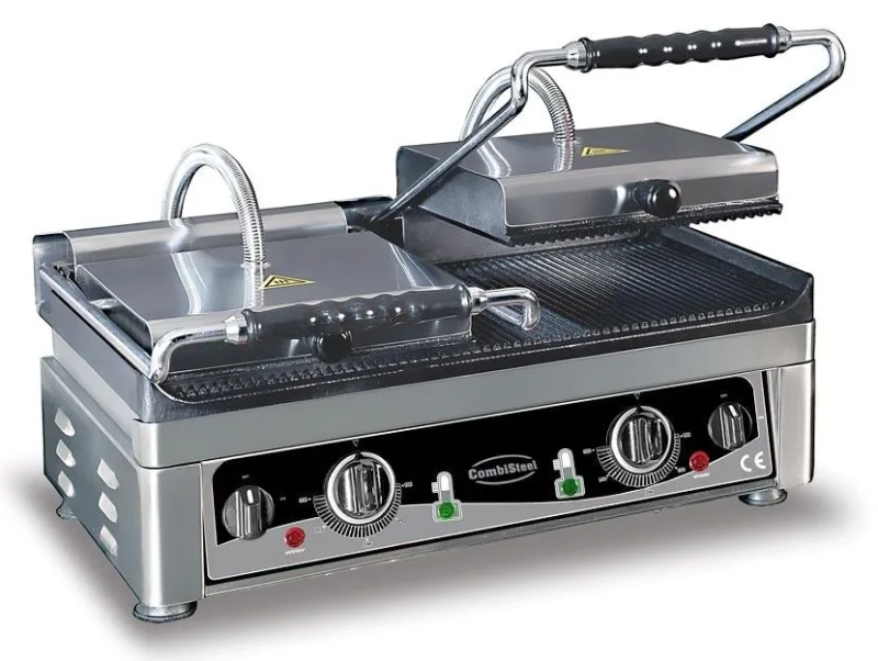 dobbelt klemgrill - combisteel - Rillet top og bund