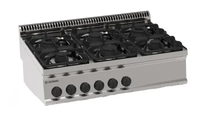 Tecnoinox gaskogebord med 6 zoner