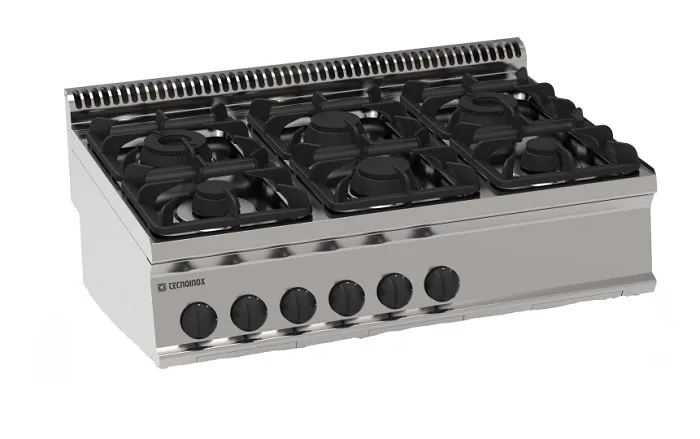 Tecnoinox gaskogebord med 6 zoner
