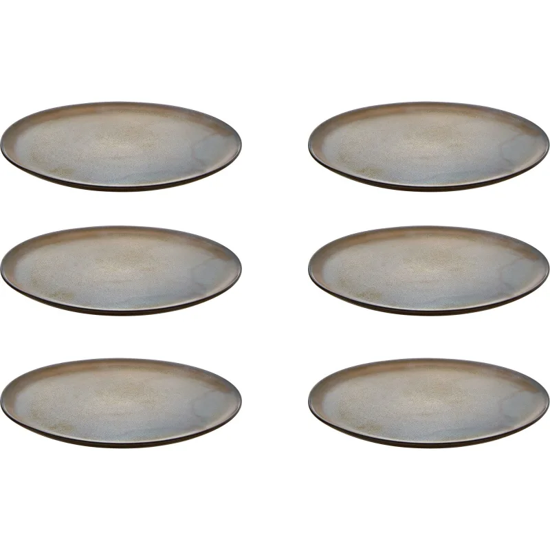 Aida RAW desserttallerken, metallic brown, 6 stk.