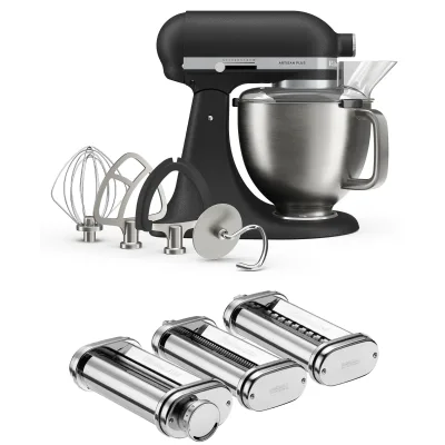 Kitchenaid Artisan Plus køkkenmaskine med pastasæt, 4,7 liter, cast iron black