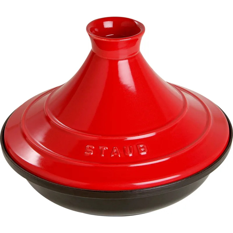 Staub Tajinegryde 28 cm, kirsebærrød
