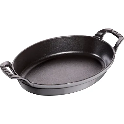 Staub Ovnfast form i støbejern, 24 cm, grafitgrå