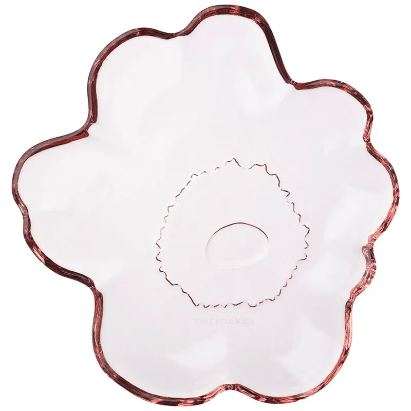 Marimekko Unikko tallerken 13 cm, rosa glas
