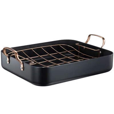 Modern house Black Copper ildfast form med rist