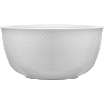 Lyngby porcelæn Rhombe serveringsskål, hvid, 17,5 cm