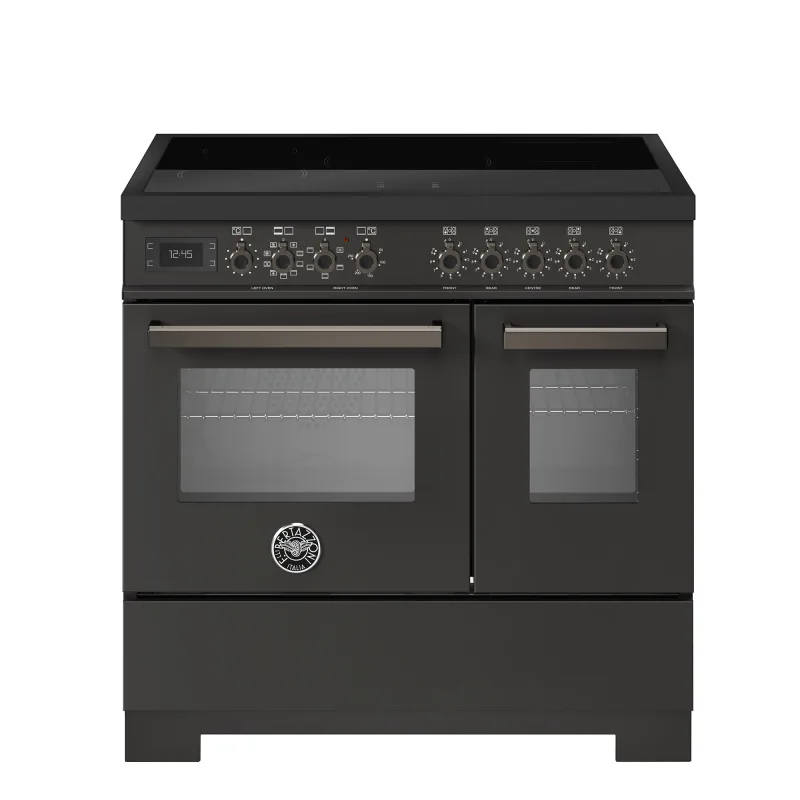 Bertazzoni PRO95I2ECAT2 Professional induktionskomfur 90 cm med 5 zoner og 2 ovne, carbonio