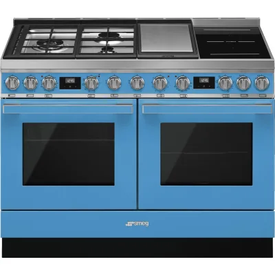 Smeg CPF120IGMPT Portofino gas-/induktionskomfur, turkis