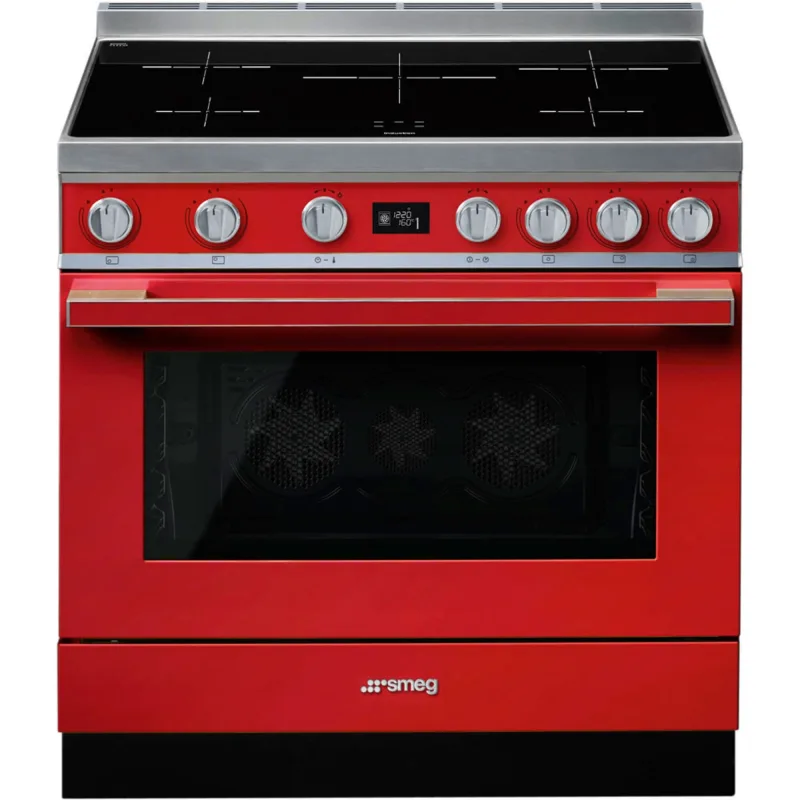Smeg CPF9IPR Portofino induktionskomfur, rød