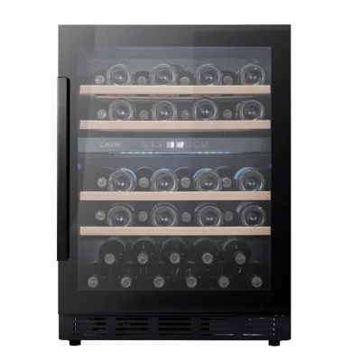 Cavin Arctic Collection 60D Fullglass Black indbygget vinkøleskab 46 flasker