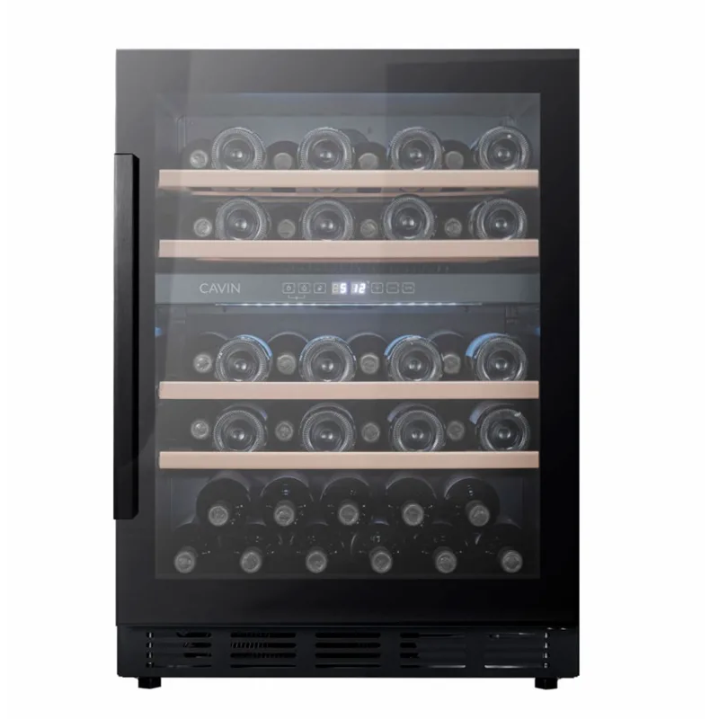 Cavin Arctic Collection 60D Fullglass Black indbygget vinkøleskab 46 flasker