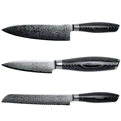 Mareld Akio Knivsæt m. brødkniv, sort