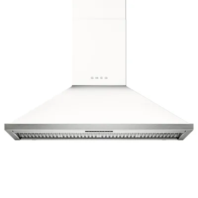 Smeg Portofino KCU124WH væghængt emhætte 120 cm, hvid