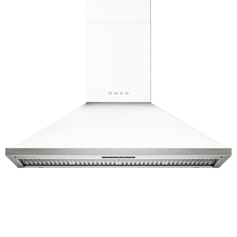 Smeg Portofino KCU124WH væghængt emhætte 120 cm, hvid