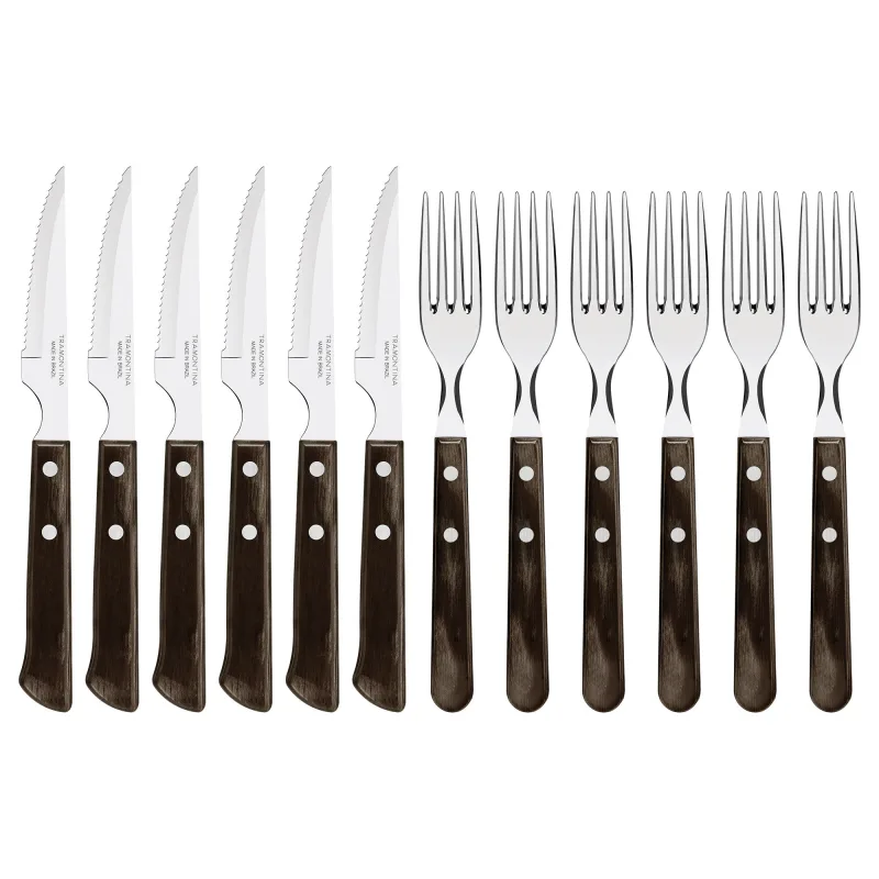 Tramontina Steakbestik 12 dele, polywood