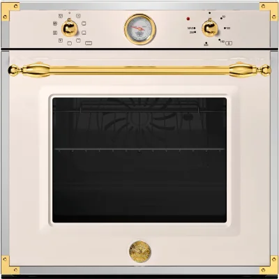 Bertazzoni F609HEREKTAG Heritage indbygningsovn, 60 cm, elfenbenshvid/guld