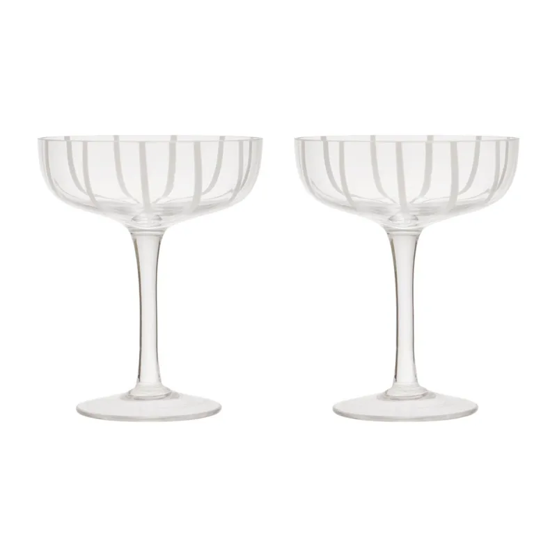 Oyoy living design Mizu coupeglas, klar, pakke med 2