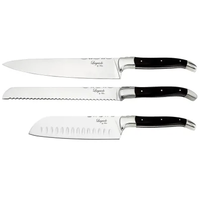 Laguiole by haws Knivsæt 3 dele, Black Wood