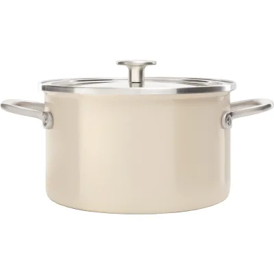 Kitchenaid Cookware Collection Gryde m/låg 20 cm, mandel